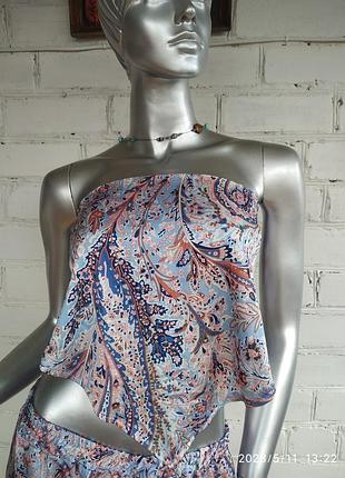 Брючний костюм ,костюм штани палацо і майка zebra2 фото