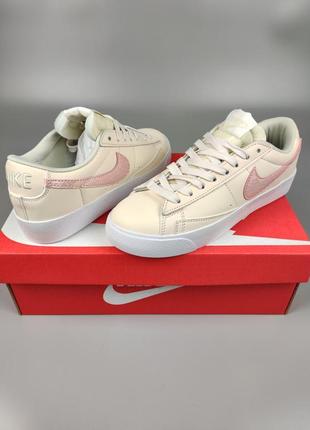 Кросівки nike blazer low desert sand pink3 фото