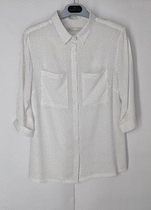 Летняя классная фирменная рубашка блуза в горошек1 фото