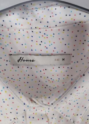 Летняя классная фирменная рубашка блуза в горошек4 фото