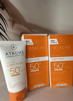 Atache be sun light fluid spf 50 солнцезащитный флюид для всех типов кожи2 фото