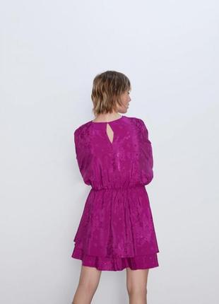 Шикарное платье цвета фуксия жаккард сатин вискоза3 фото