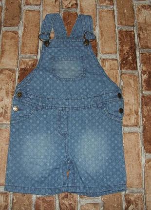 Джинсовый комбинезон девочке 4 года летний ромпер