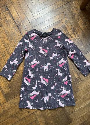 Платье туника с единорогами