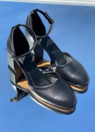 Женские босоножки закрытые туфли на каблуке натуральная кожа замша чёрные под заказ все цвета 36-43р4 фото