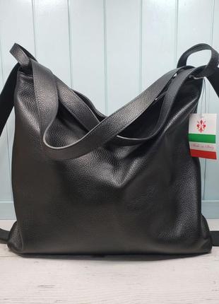 Женская кожаная сумка итальянская рюкзак жіноча шкіряна сумка ранец4 фото
