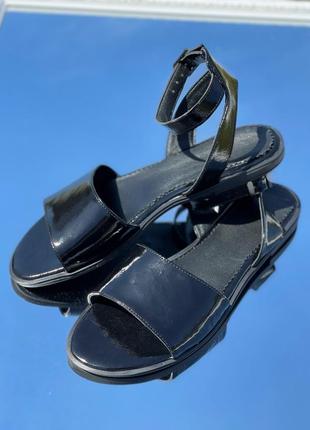 Женские босоножки черные лаковые кожаные замшевые под заказ 36-44р