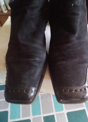 #зігрій ботинки замша+лаковая кожа