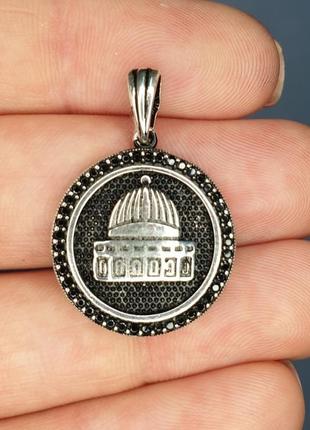 Амулет серебряный "мечеть"1 фото