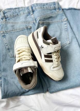 🔥adidas Excite forum 84 low off white brown🔥6 фото