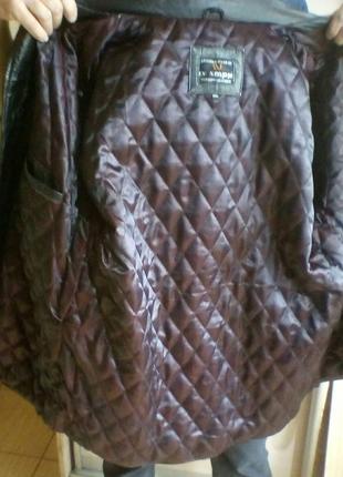 Шикарная кожаная куртка пиджак черного цвета разм 52-54 супер качество!5 фото