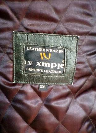 Шикарная кожаная куртка пиджак черного цвета разм 52-54 супер качество!6 фото