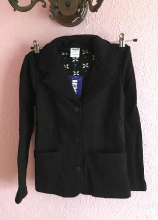 Пиджак трикотажный с начёсом для девочки на рост 140,146