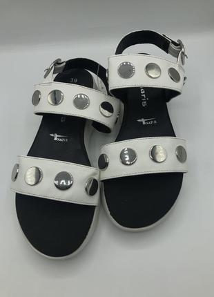 Оригинал женские кожаные босоножки tamaris4 фото