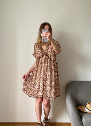 Шифоновое летнее платье в цветочный принт2 фото