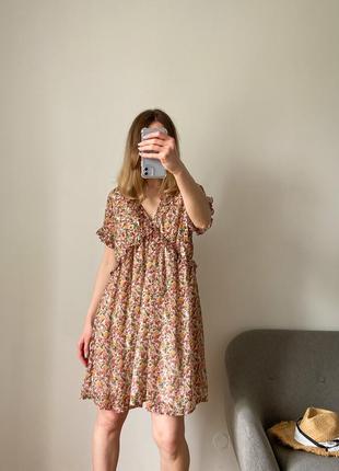 Шифоновое летнее платье в цветочный принт5 фото