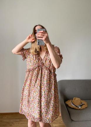 Шифоновое летнее платье в цветочный принт8 фото