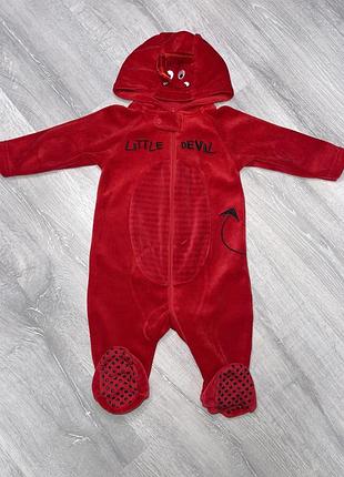 Велюровый комбинезон mothercare, 3-6мес
