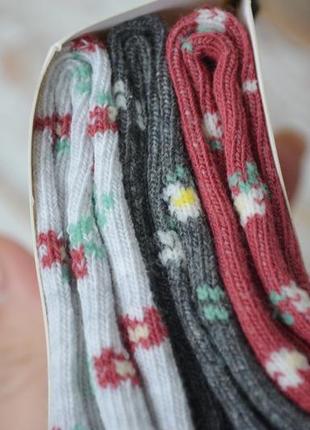 36 - 40 р нові фірмові високі жіночі шкарпетки набір 3 пари ніжних шкарпеток квіти defacto носки8 фото