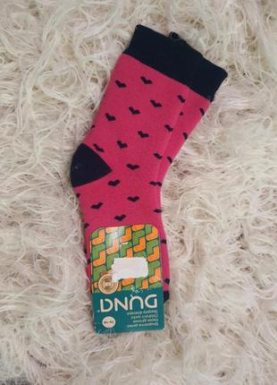 Розовые носки в сердечко для девочки, плотные носки