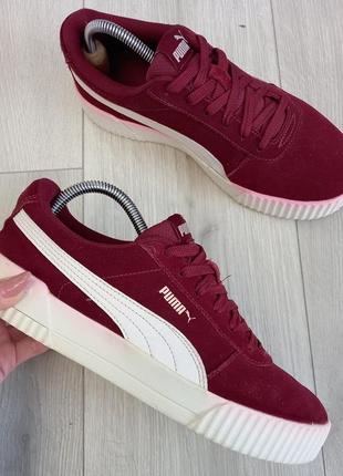 Puma carina 2025 suede ladies trainers