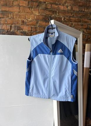 Adidas women's vintage full zip vest женская жилетка