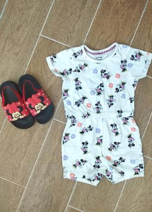 Літній комбінезон minnie mouse primark.  котон 100%. комбез. пісочник