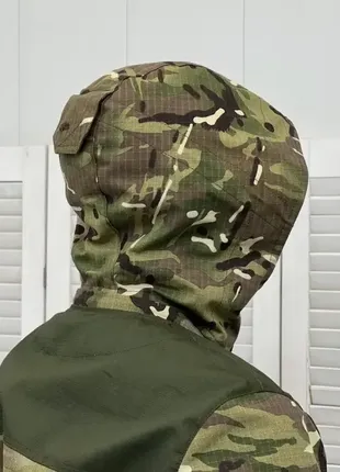 Тактична штурмова форма з наколінниками мультикам олива, весняний костюм із кишенями мультикам н8 фото