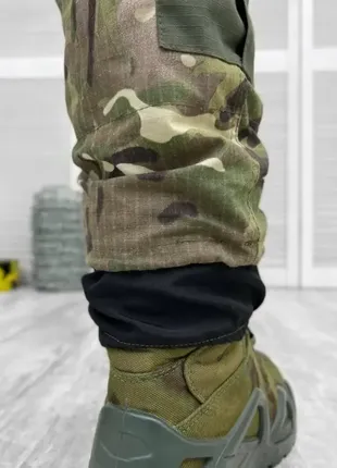 Тактична штурмова форма з наколінниками мультикам олива, весняний костюм із кишенями мультикам н7 фото