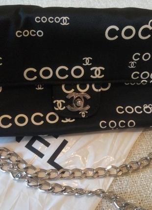 Сумка chanel шанель нейлоновая кроссбоди