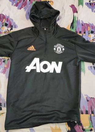 Футбольная кофта с капюшоном adidas fc manchester united