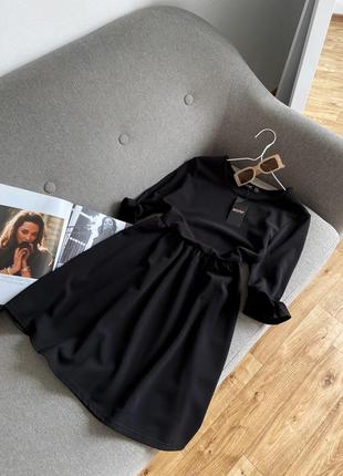 Базовое черное платье мини3 фото