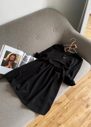 Базовое черное платье мини9 фото