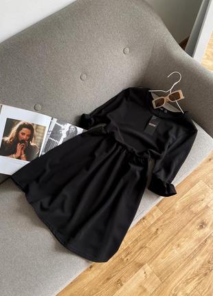 Базовое черное платье мини8 фото