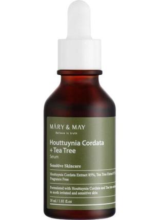 Высококонцентрированный серум с экстрактом гуттуини mary &amp; may houttuynia cordata tea Stee serum 30 мл1 фото