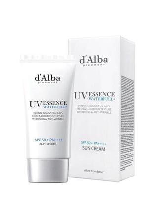 Солнцезащитная эссенция-крем d'alba waterful essence sun cream spf 50+ pa++++, 50 мл