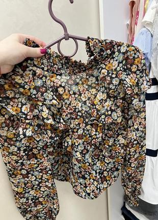 Блуза блузка zara цветочный принт