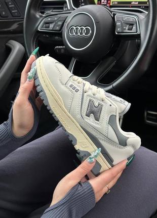 Женские кроссовки new balance 550 white silver summer