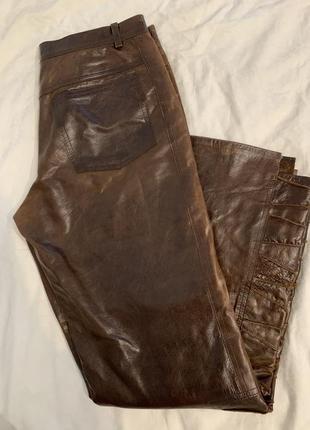 Кожаные брюки винтаж, дизайнерское изделие