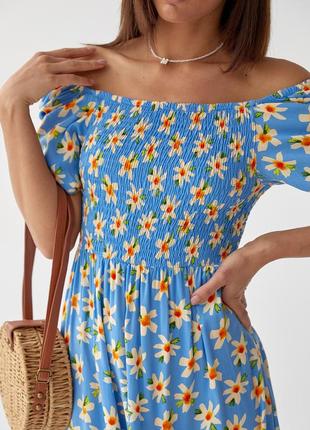 Женское длинное платье макси с открытыми плечами4 фото
