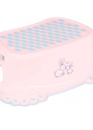 Подставка для ног tega baby противоскользящая rabbit pink