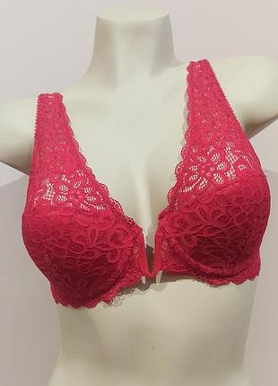 Бюстгальтер мереживний червоний