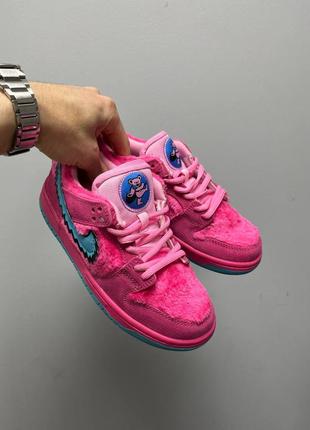 Grateful dead x nike sb dunk low пухнасті жіночі малинові рожеві кросівки найк женские пушистые малиновые фуксия розовые кроссовки1 фото