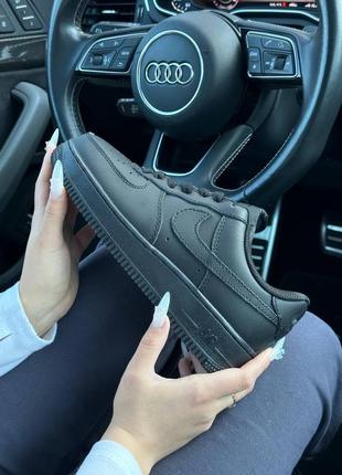 Женские кроссовки nike air force 1 low classic black matte premium