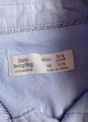 Zara. рубашка бодиком нарядная 104 размер4 фото