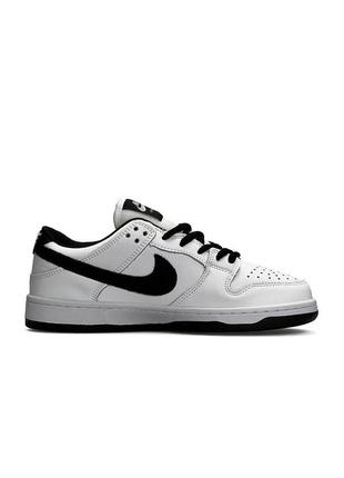 🔥женские кроссовки nike sb dunk low pro white black new