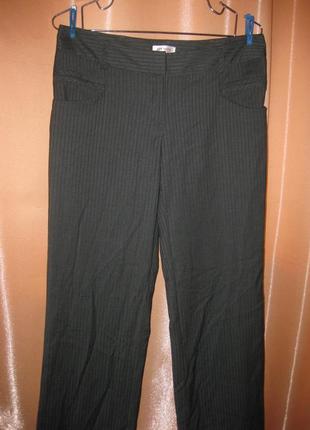 Классические офисные строгие брюки штаны кюлоты трубы палаццо 38eu orsay км1656 с карманами в полоск4 фото