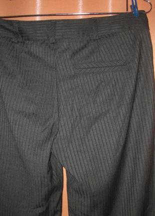 Классические офисные строгие брюки штаны кюлоты трубы палаццо 38eu orsay км1656 с карманами в полоск6 фото