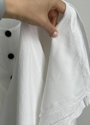 Белое платье с подкладкой на пуговках bershka3 фото