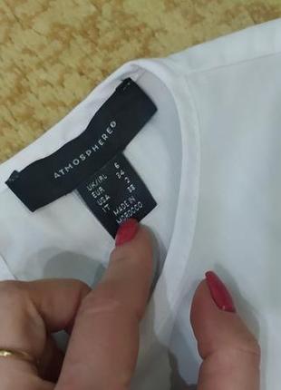 Біла блузка сорочка рубашка вишиванка хс розмір6 фото
